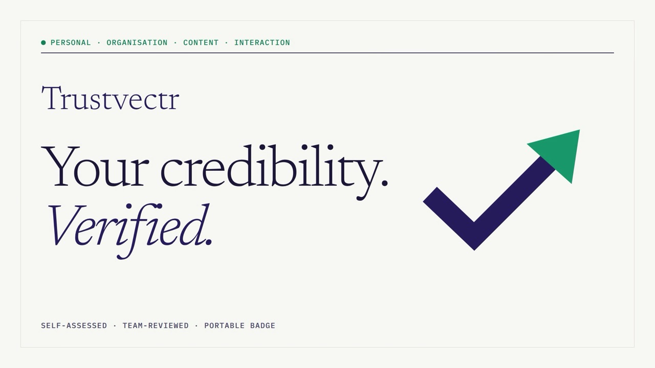 Trustvectr, a still from the product film
